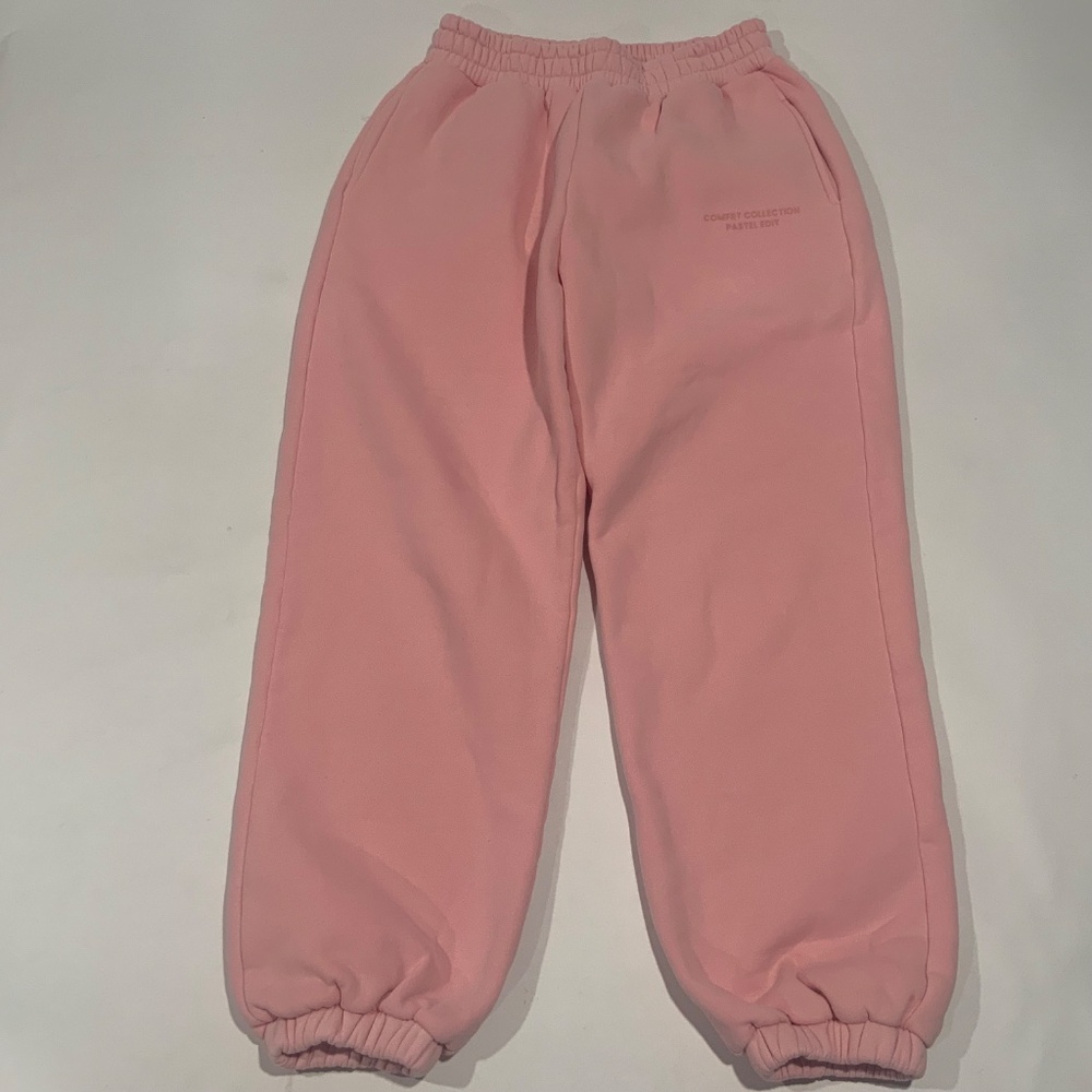 Comfrt Collection Pastel Edit Bubblegum Pink Joggers - Picture 2 of 5